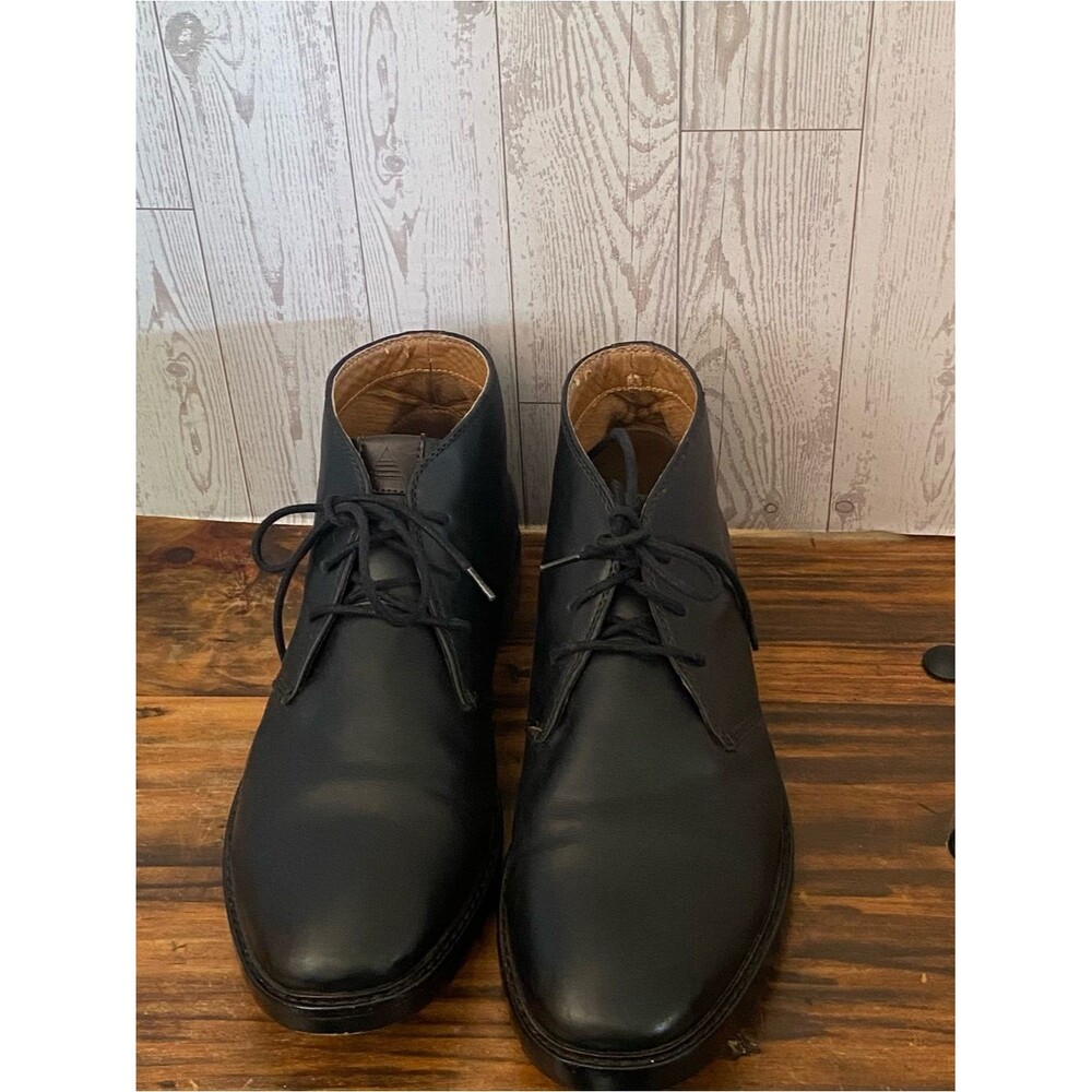 Aldo Black Leather Chukka Boots Lace-Up Casual Men's 10 Minimalist Office Desert